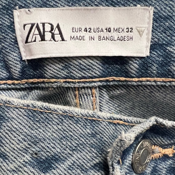 Zara Straight Leg Jeans size 10 - Picture 3 of 4